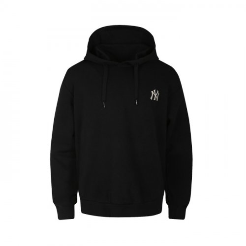 Basic Back Big Logo Warm Mega Overfit Hoodie (Black)