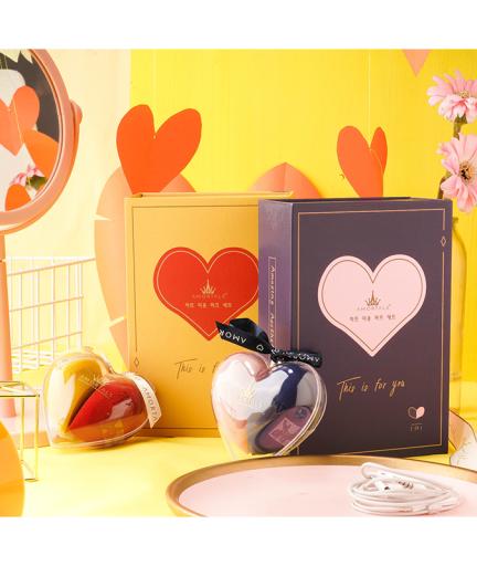 Heart-shaped Make-up Sponge Set