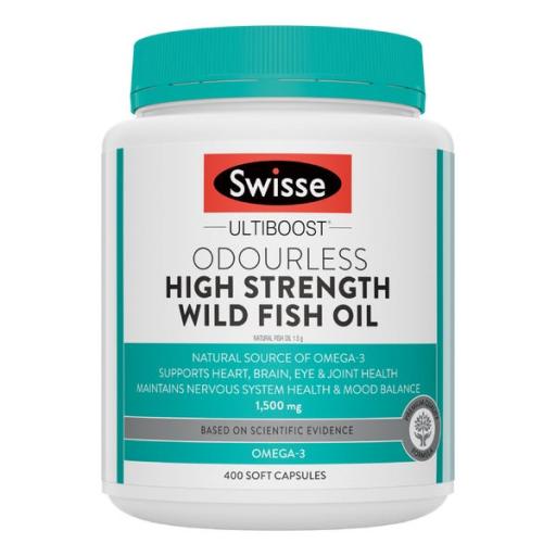 Swisse Ultiboost Odourless High Strength Wild Fish Oil 